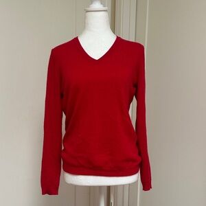 Charter Club Red Cashmere V-Neck Women's Sweater